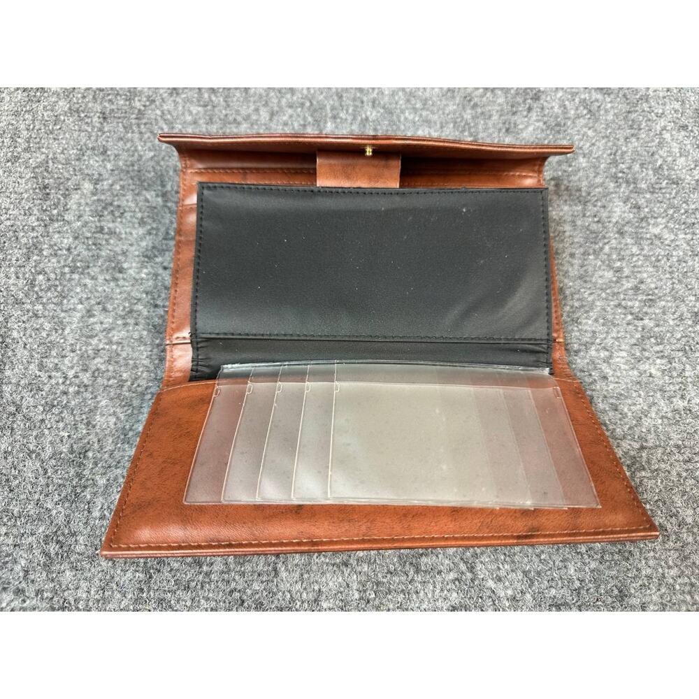 Buxton Genuine Leather Women's Wallet Brown Clutch Kiss Lock - Picture 8 of 14